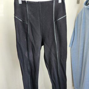 Lysse leather inset black leggings